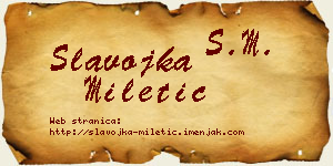 Slavojka Miletić vizit kartica